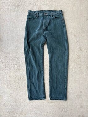 Vintage 90s Wrangler Cowboy Cut 13MWZKM Hunter Green Jeans Made in USA 32x33